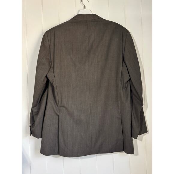 Michael Kors Wool Sport Coat Blazer Brown 48L Three Button Lined - Picture 3 of 11